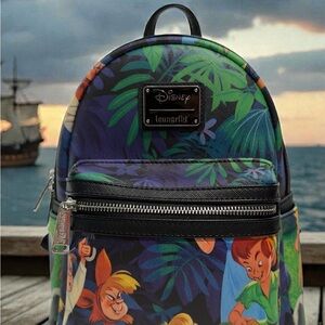Disney Loungefly Peter Pan Neverland Mini Backpack Pirate Ship
